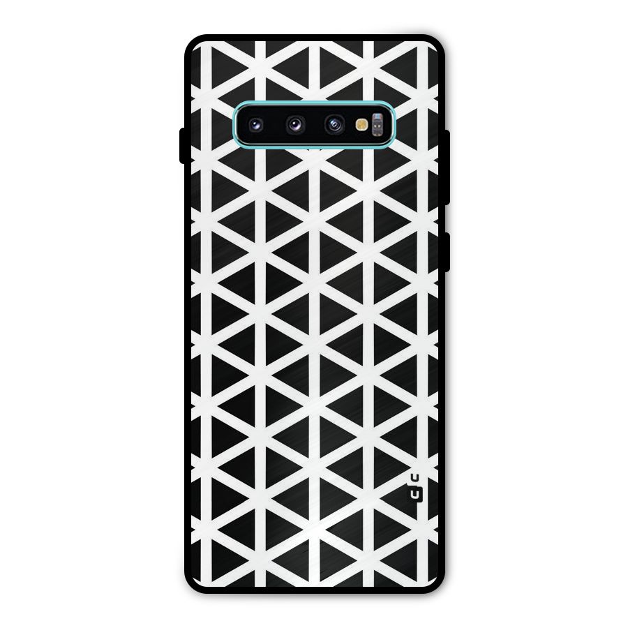 Abstract Geometry Maze Metal Back Case for Galaxy S10 Plus
