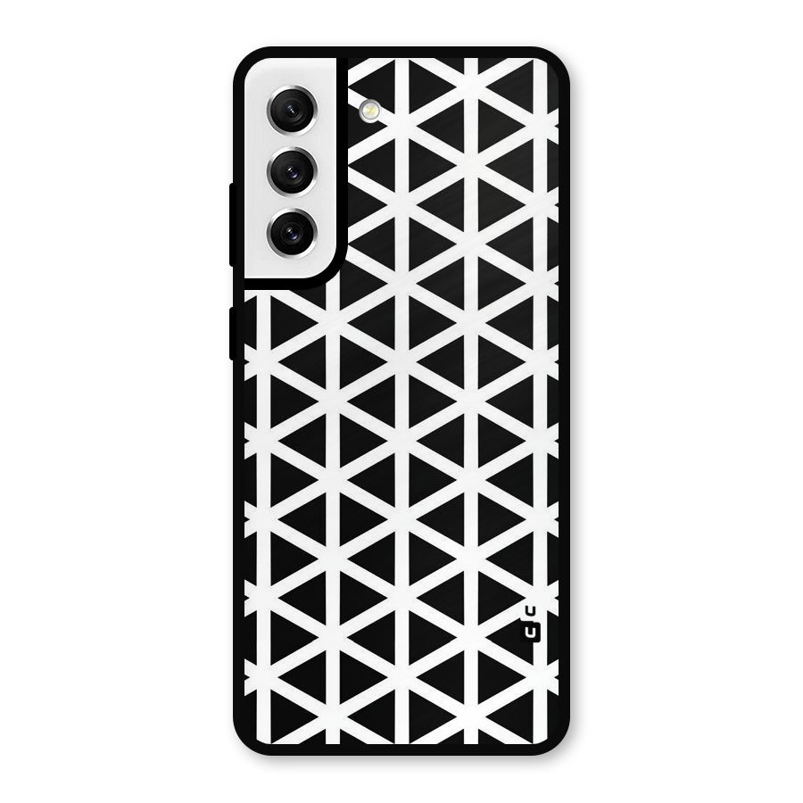 Abstract Geometry Maze Metal Back Case for Galaxy S21 FE 5G