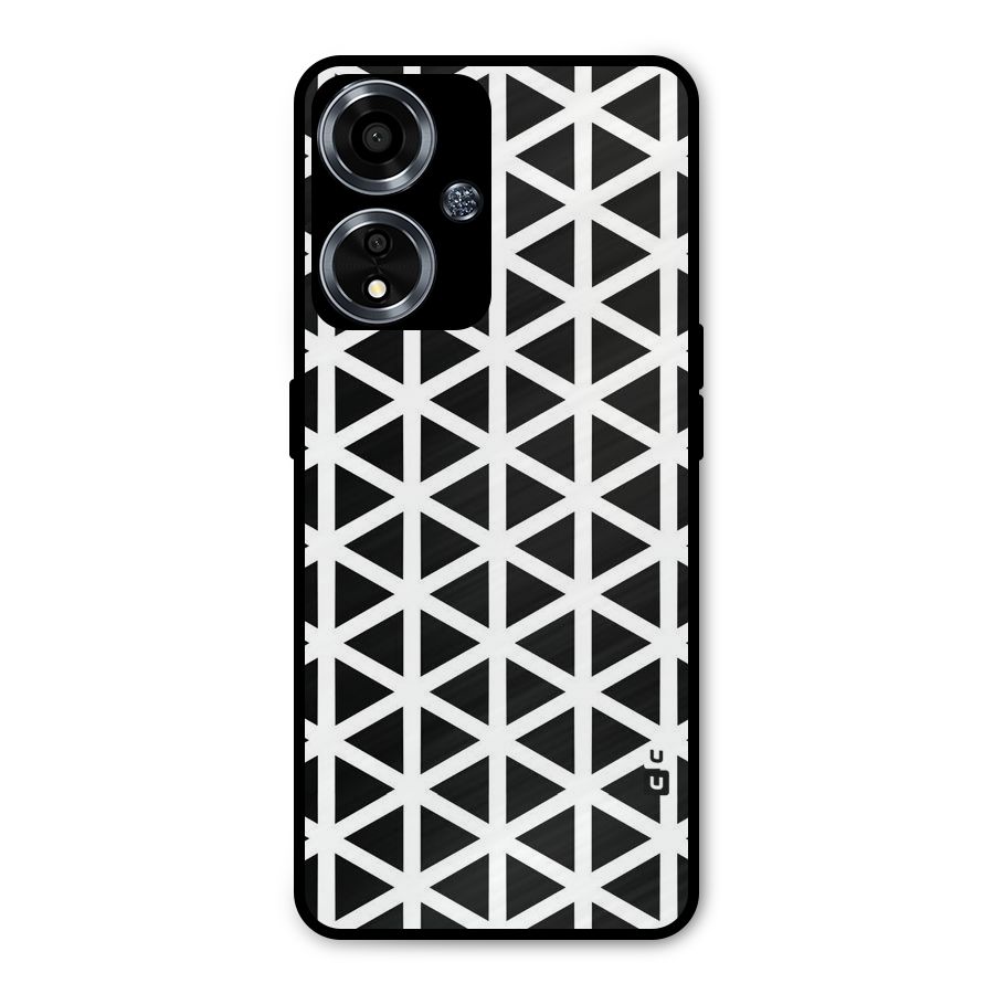 Abstract Geometry Maze Metal Back Case for Oppo A59
