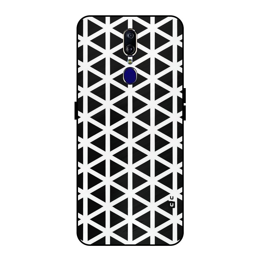 Abstract Geometry Maze Metal Back Case for Oppo F11