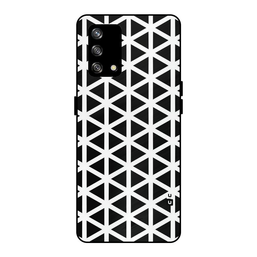 Abstract Geometry Maze Metal Back Case for Oppo F19