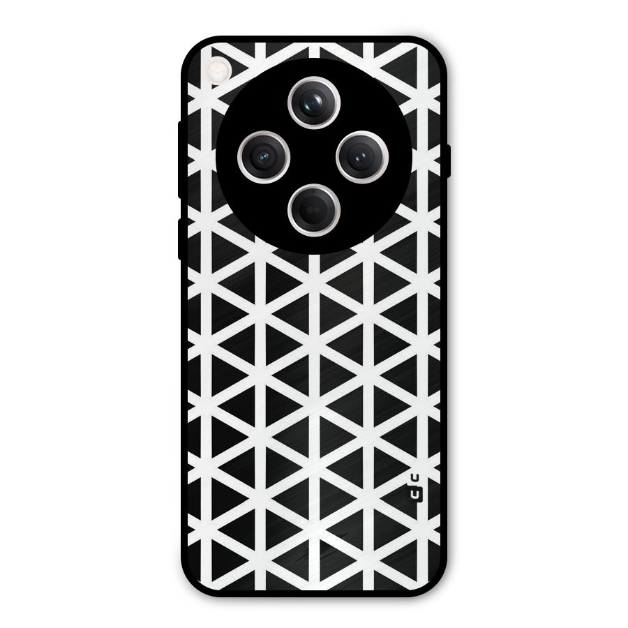Abstract Geometry Maze Metal Back Case for Oppo Find X8
