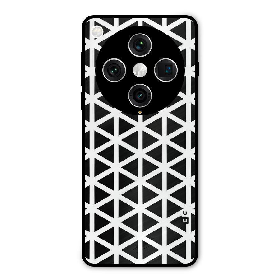Abstract Geometry Maze Metal Back Case for Oppo Find X8 Pro