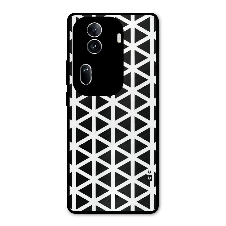 Abstract Geometry Maze Metal Back Case for Oppo Reno11 Pro 5G