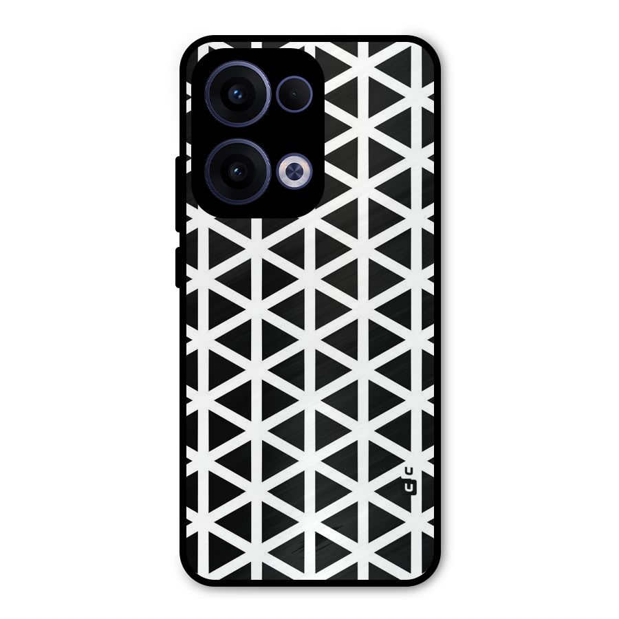 Abstract Geometry Maze Metal Back Case for Oppo Reno13