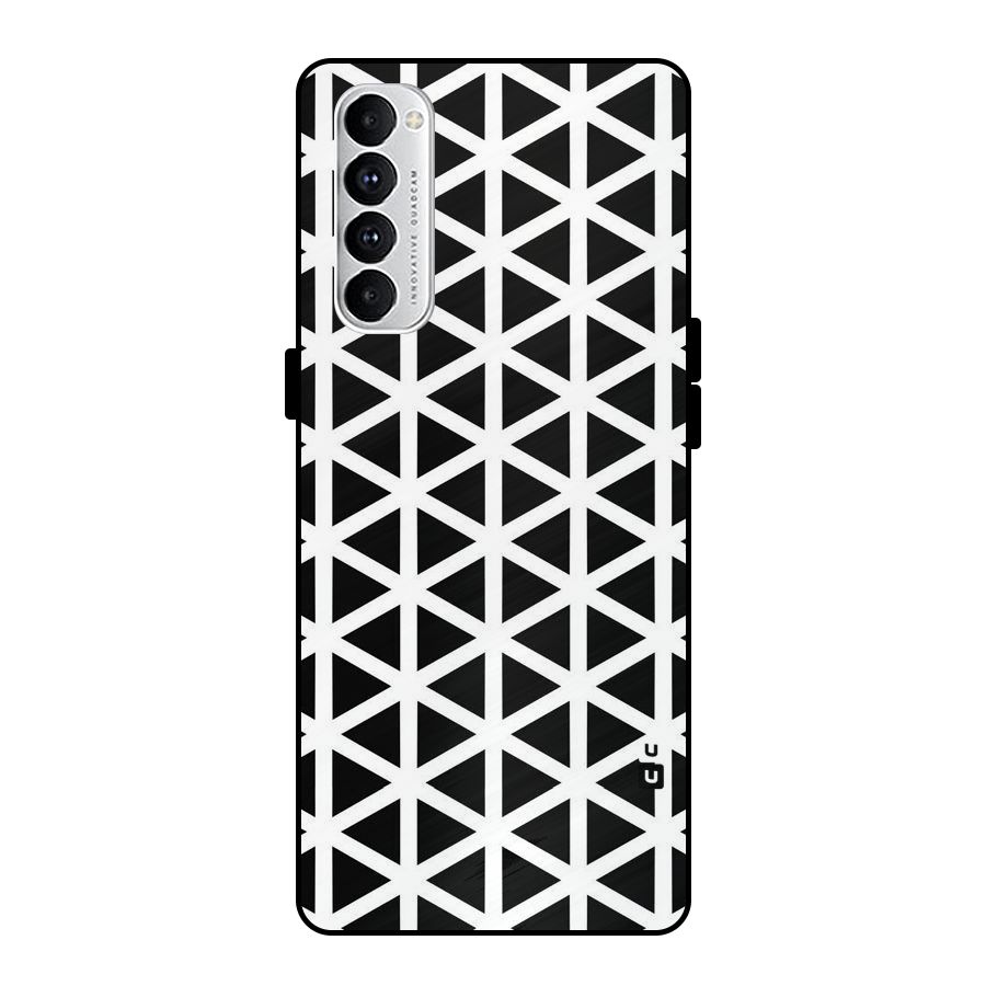 Abstract Geometry Maze Metal Back Case for Oppo Reno4 Pro