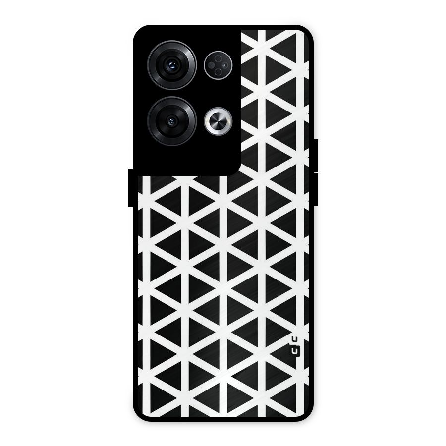 Abstract Geometry Maze Metal Back Case for Oppo Reno8 Pro 5G