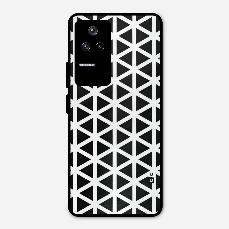 Abstract Geometry Maze Metal Back Case for Poco F4 5G
