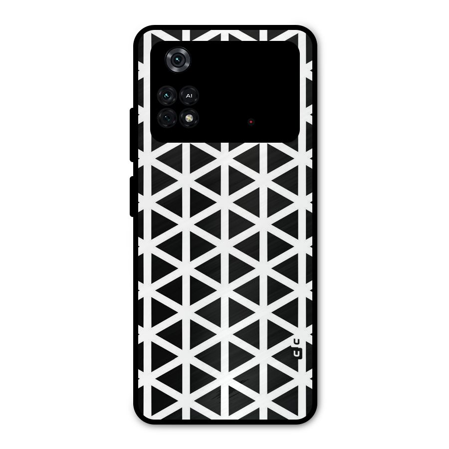 Abstract Geometry Maze Metal Back Case for Poco M4 Pro 4G