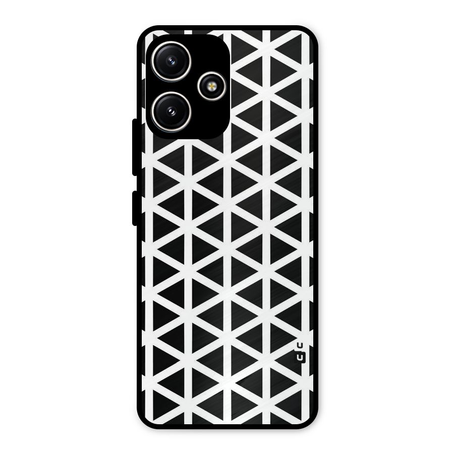 Abstract Geometry Maze Metal Back Case for Poco M6 Pro