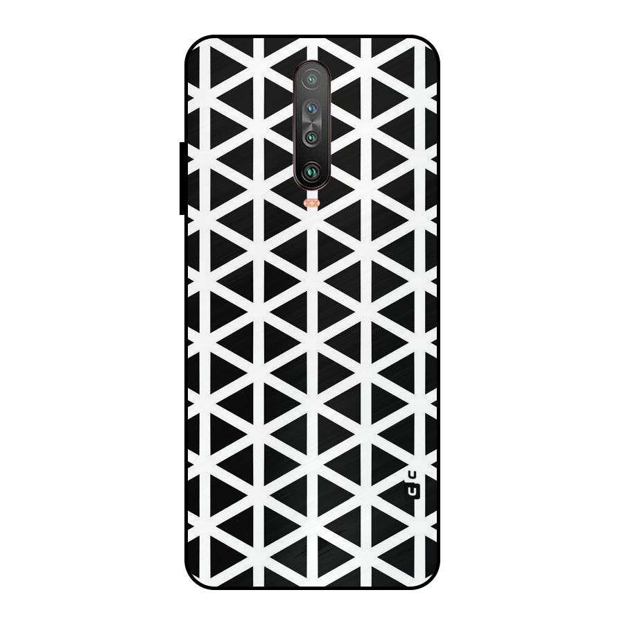 Abstract Geometry Maze Metal Back Case for Poco X2