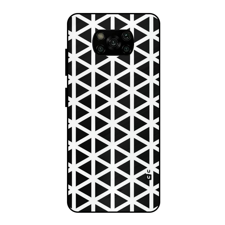 Abstract Geometry Maze Metal Back Case for Poco X3