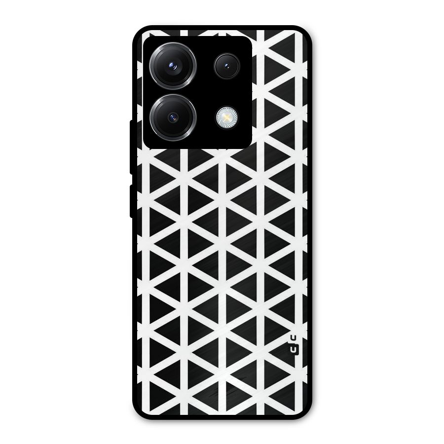 Abstract Geometry Maze Metal Back Case for Poco X6