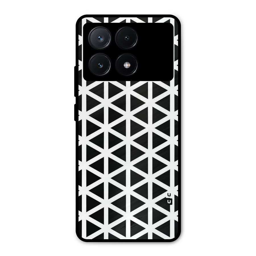 Abstract Geometry Maze Metal Back Case for Poco X6 Pro