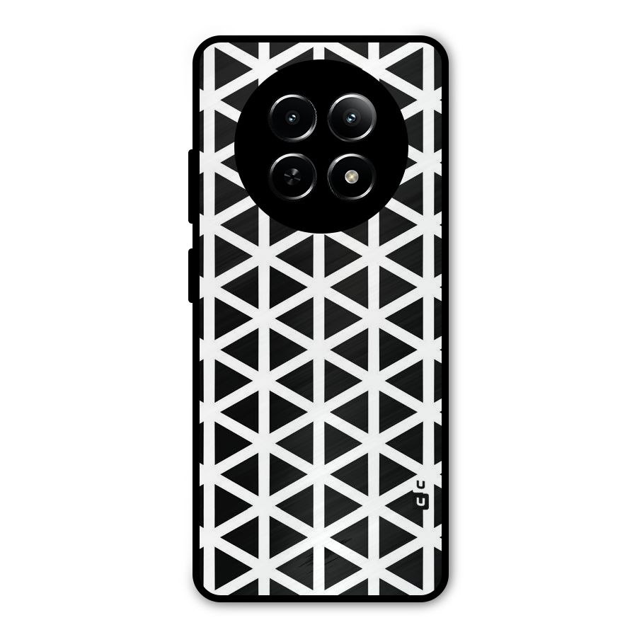 Abstract Geometry Maze Metal Back Case for Realme 12 5G