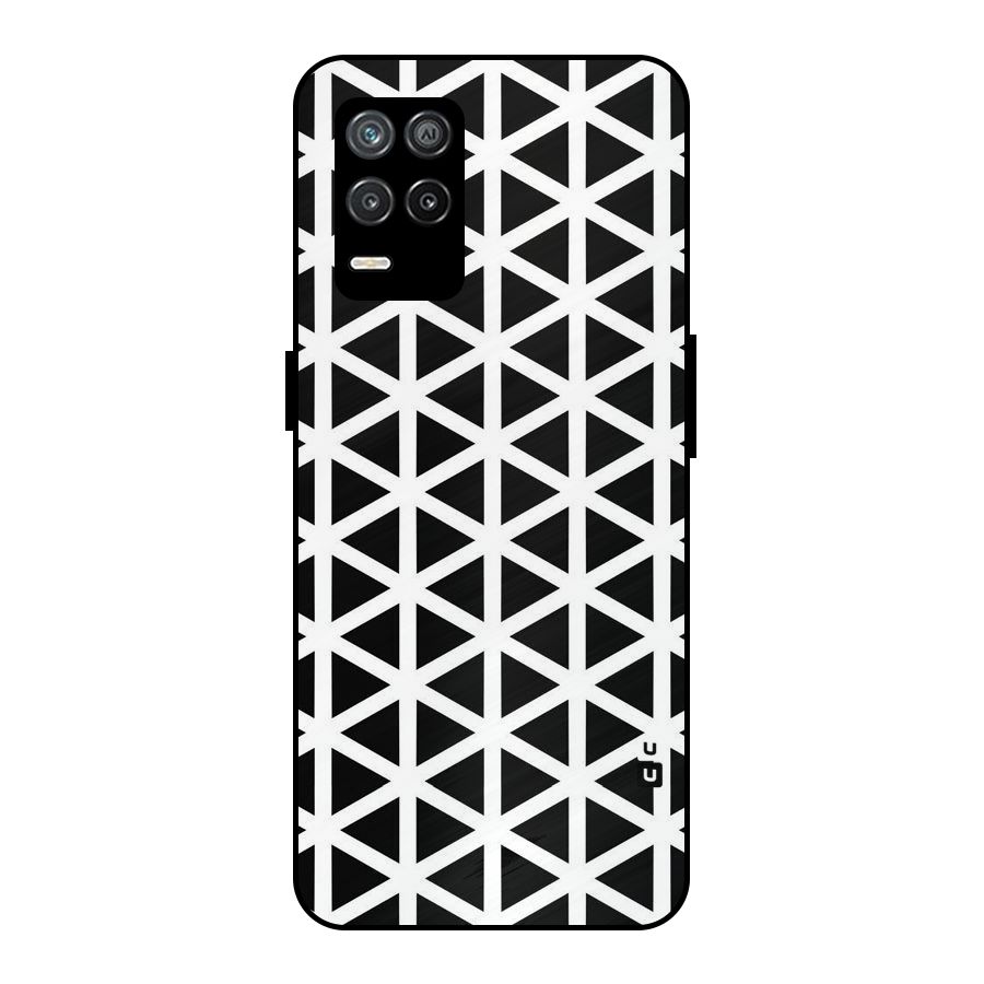 Abstract Geometry Maze Metal Back Case for Realme 8s 5G