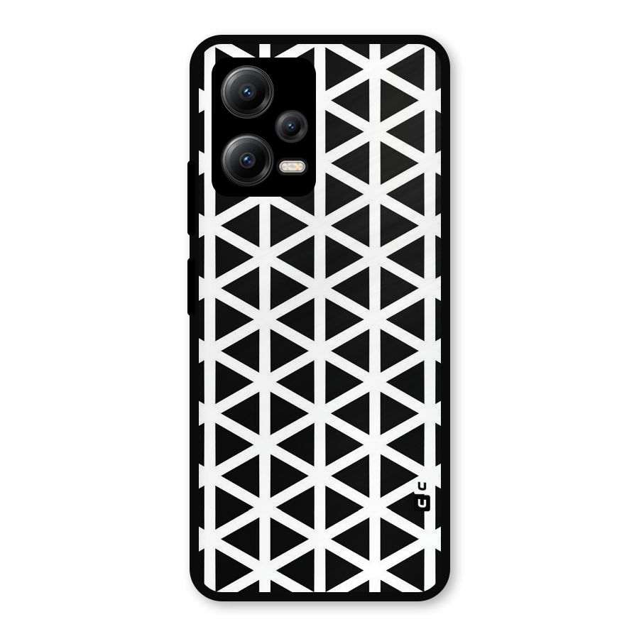 Abstract Geometry Maze Metal Back Case for Redmi Note 12 5G