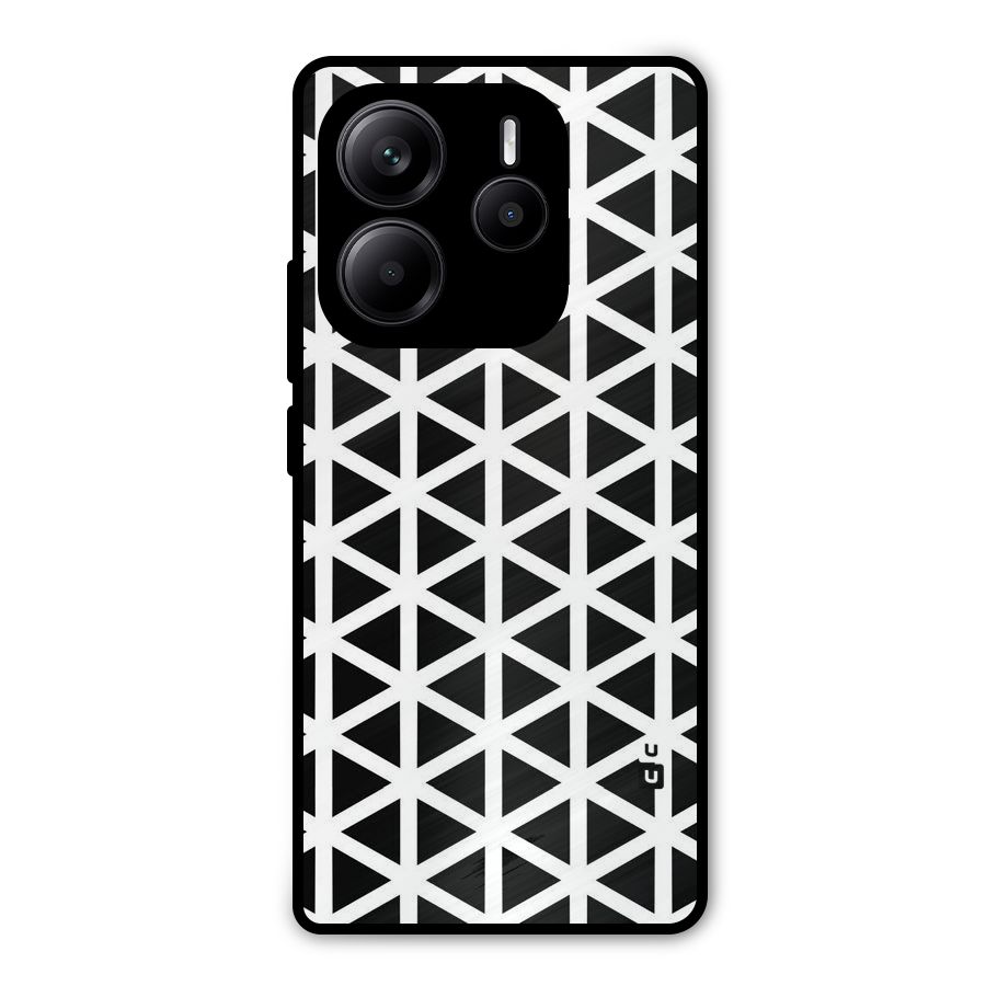 Abstract Geometry Maze Metal Back Case for Redmi Note 14 5G