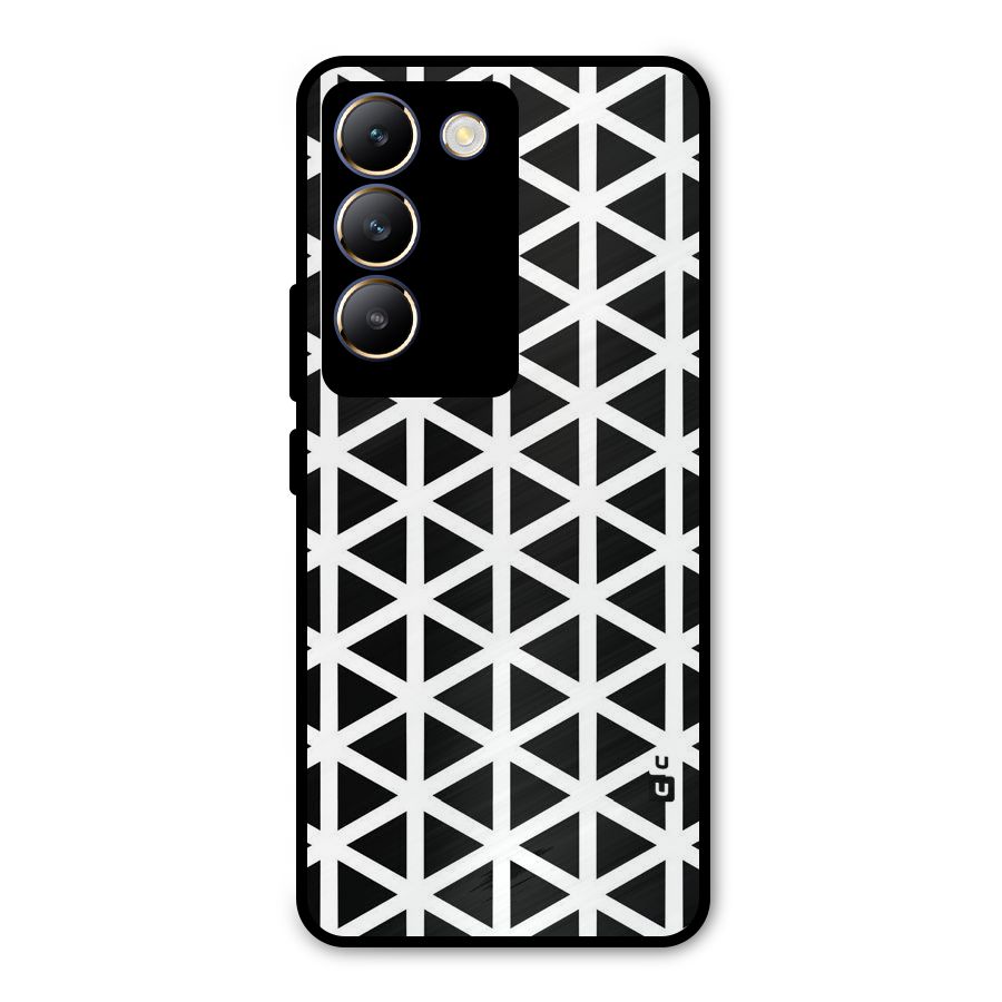 Abstract Geometry Maze Metal Back Case for Vivo T3 5G
