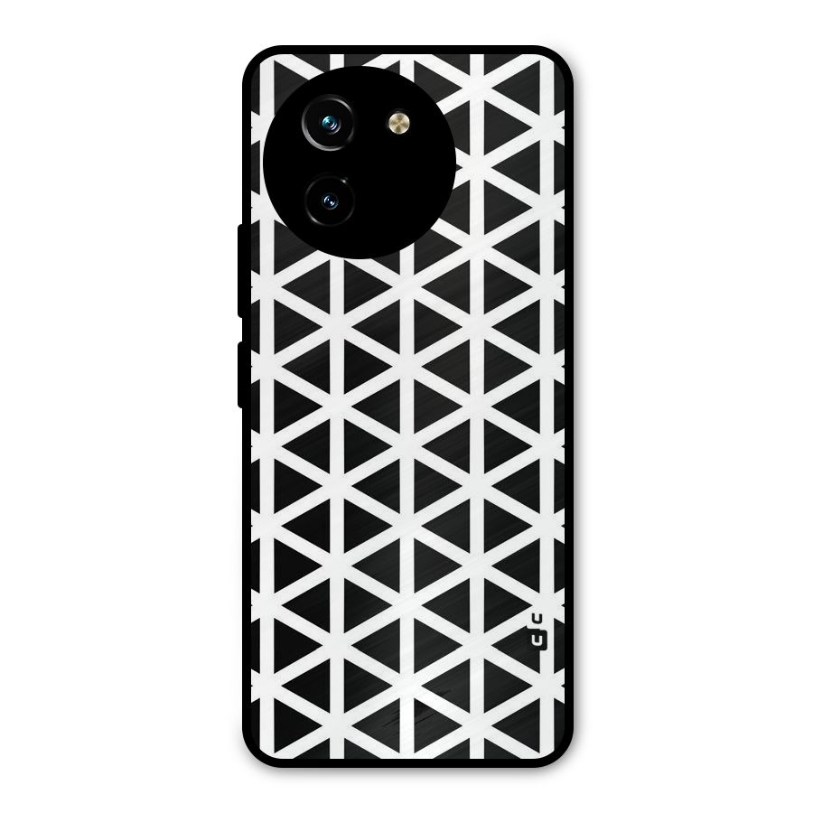 Abstract Geometry Maze Metal Back Case for Vivo T3x