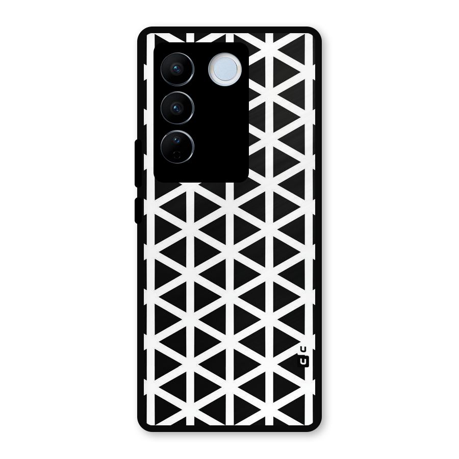 Abstract Geometry Maze Metal Back Case for Vivo V27 Pro