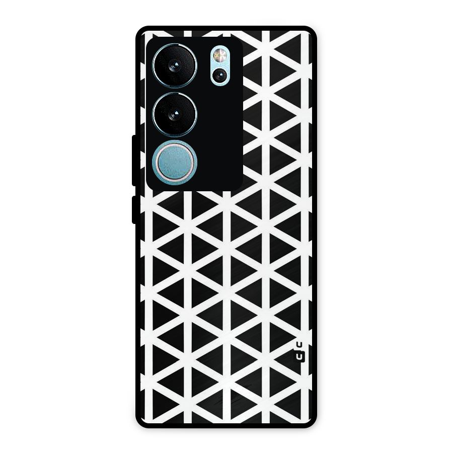 Abstract Geometry Maze Metal Back Case for Vivo V29 Pro