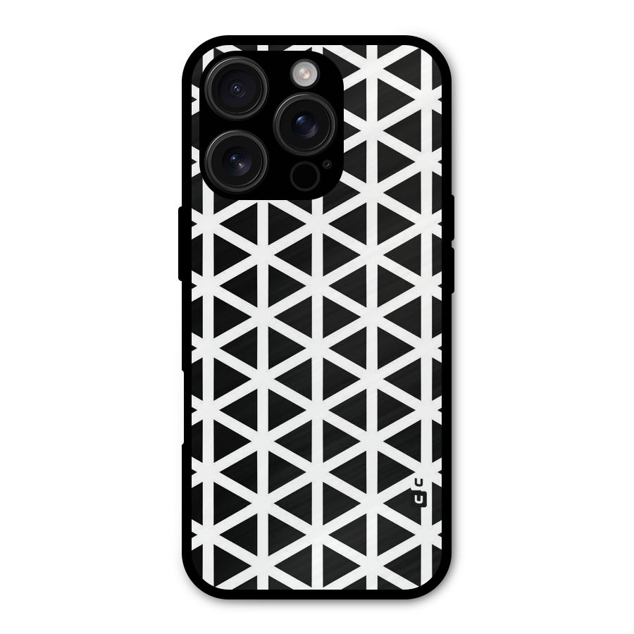 Abstract Geometry Maze Metal Back Case for iPhone 16 Pro