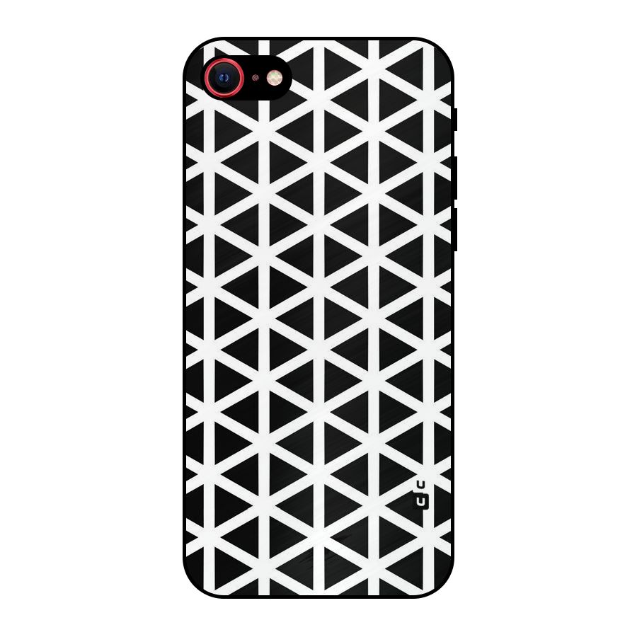 Abstract Geometry Maze Metal Back Case for iPhone SE 2020