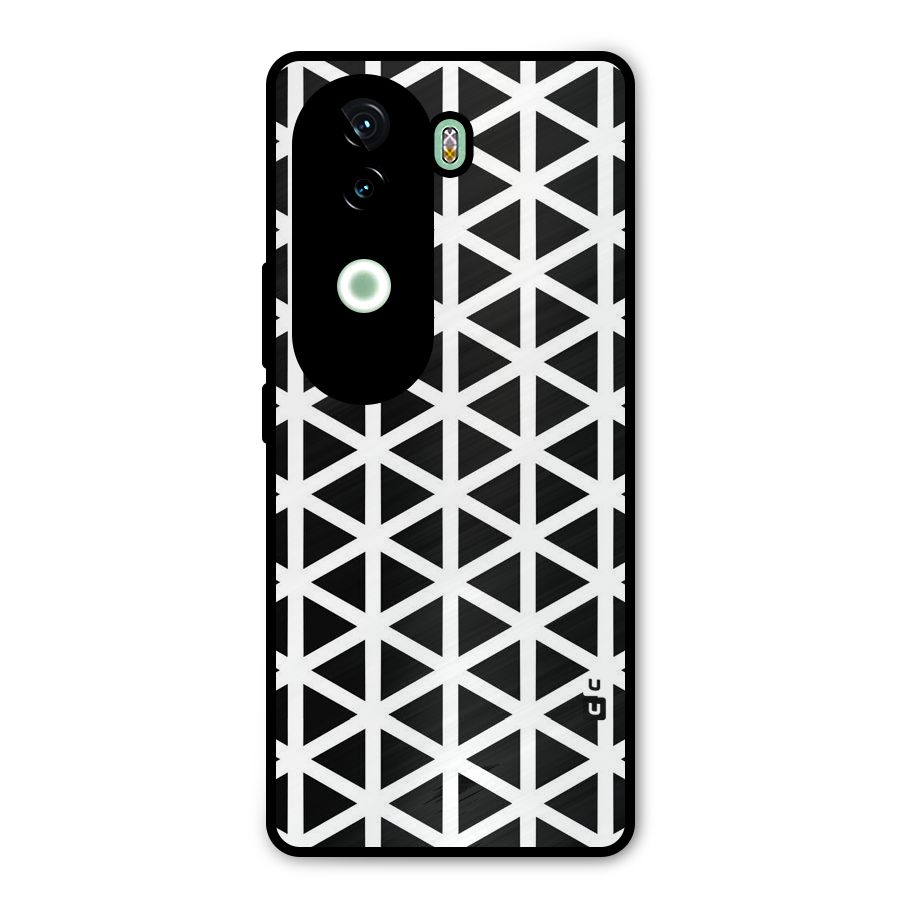Abstract Geometry Maze Metal Back Case for iQOO Z9s