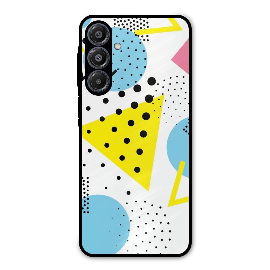 Abstract Geometry Metal Back Case for Galaxy A16 5G