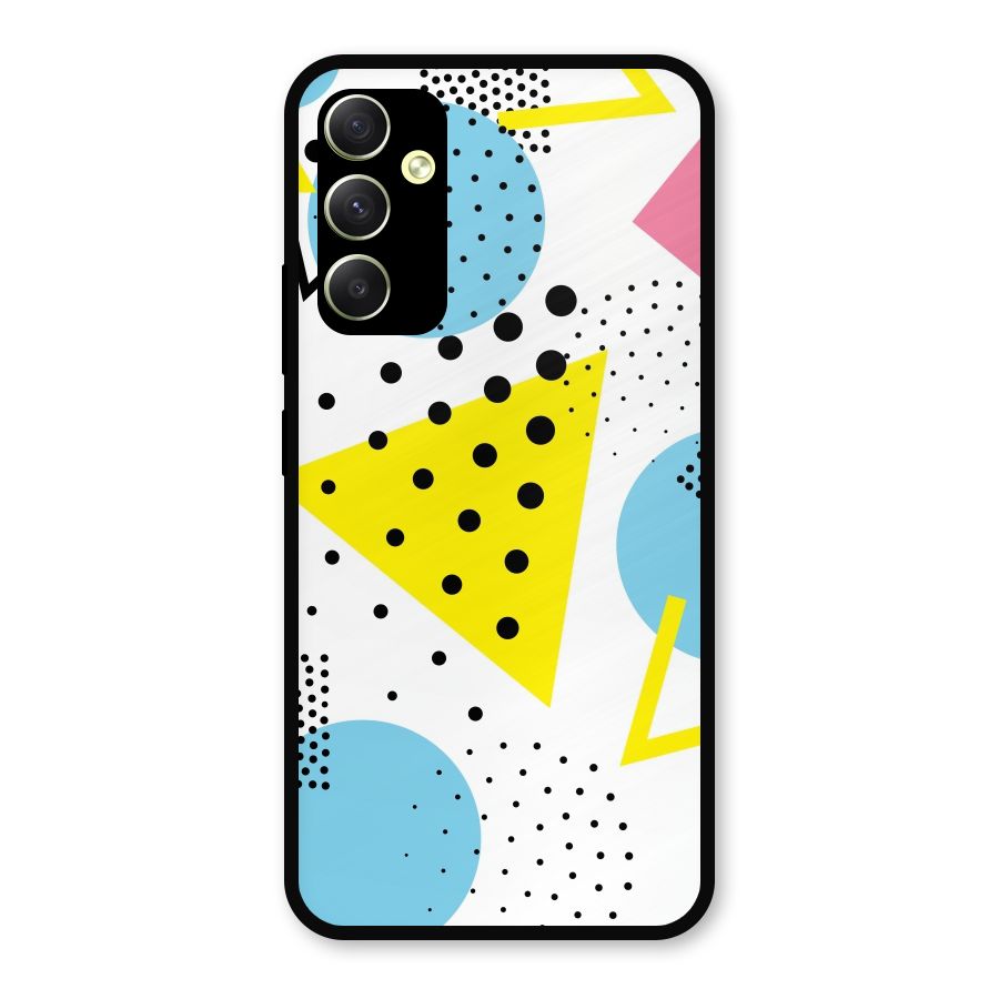 Abstract Geometry Metal Back Case for Galaxy A34
