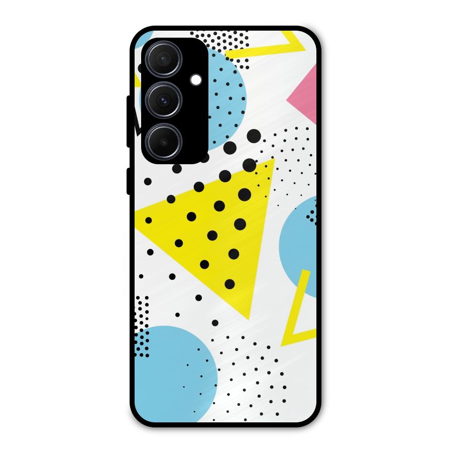 Abstract Geometry Metal Back Case for Galaxy A35