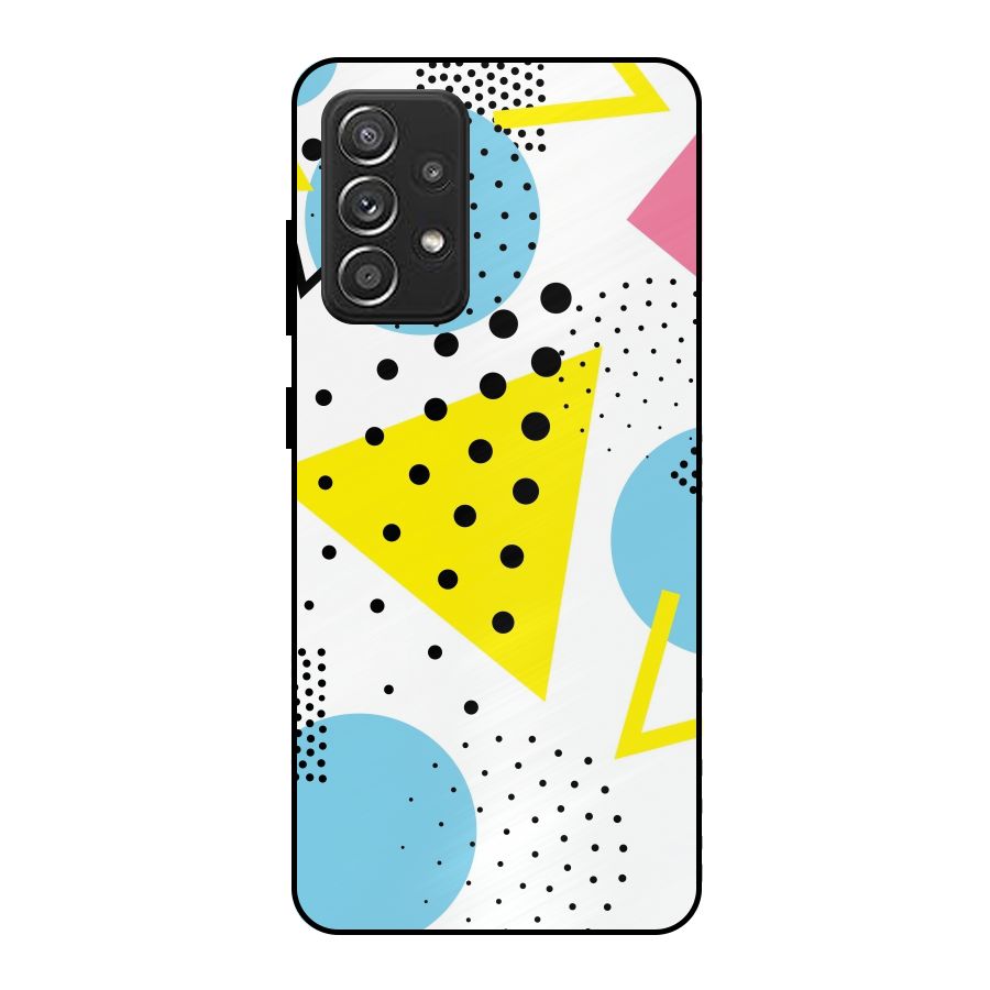 Abstract Geometry Metal Back Case for Galaxy A52