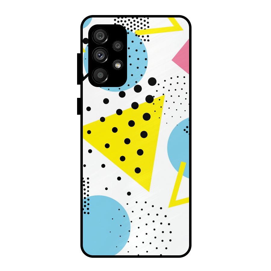 Abstract Geometry Metal Back Case for Galaxy A73 5G