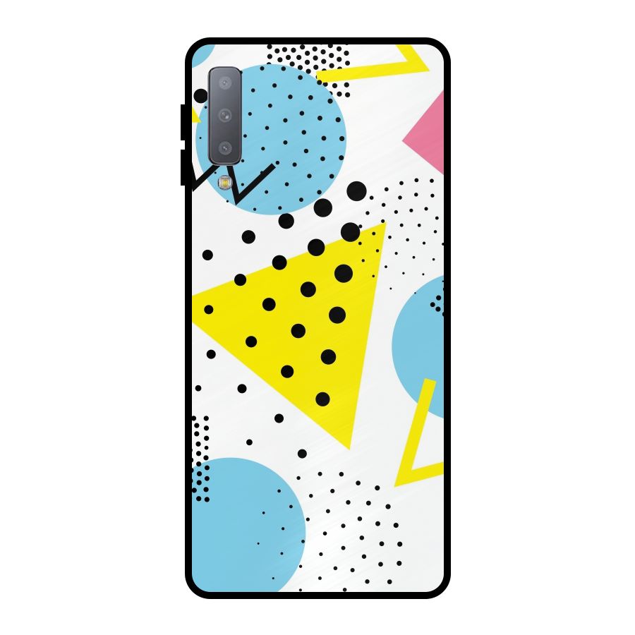 Abstract Geometry Metal Back Case for Galaxy A7 (2018)
