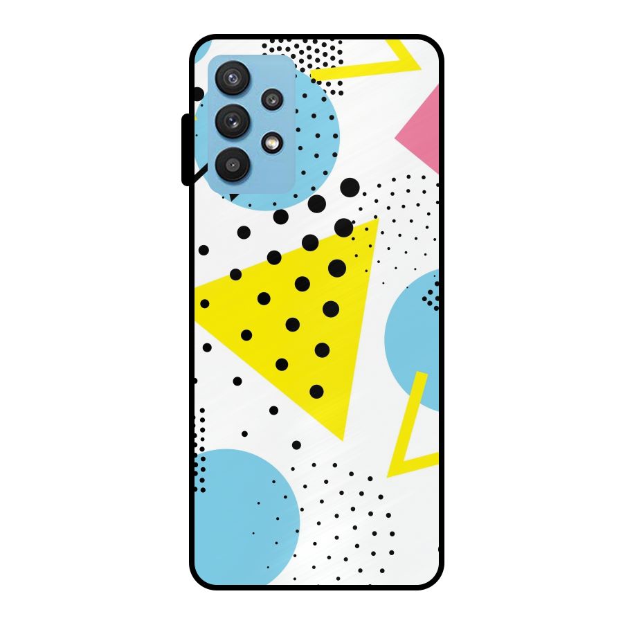 Abstract Geometry Metal Back Case for Galaxy M32 5G