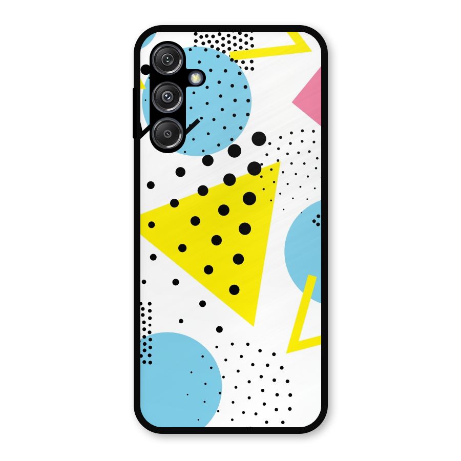 Abstract Geometry Metal Back Case for Galaxy M34 5G