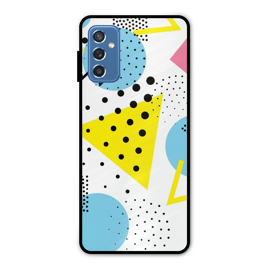 Abstract Geometry Metal Back Case for Galaxy M52 5G