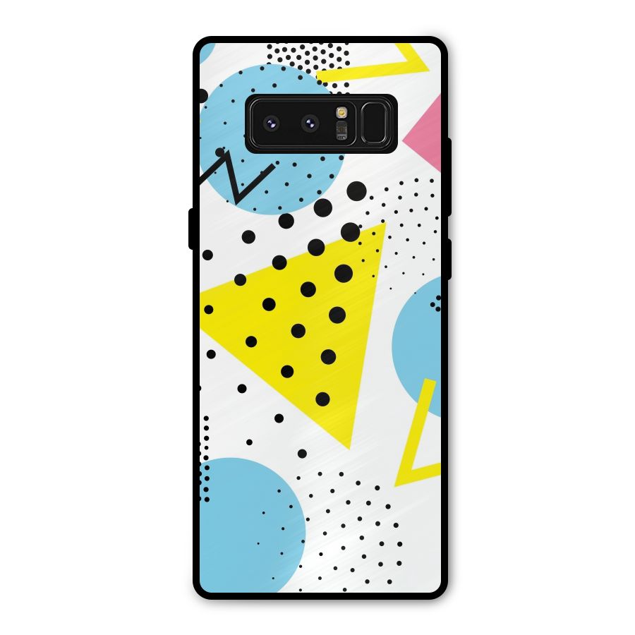 Abstract Geometry Metal Back Case for Galaxy Note 8