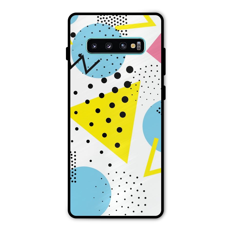 Abstract Geometry Metal Back Case for Galaxy S10 Plus
