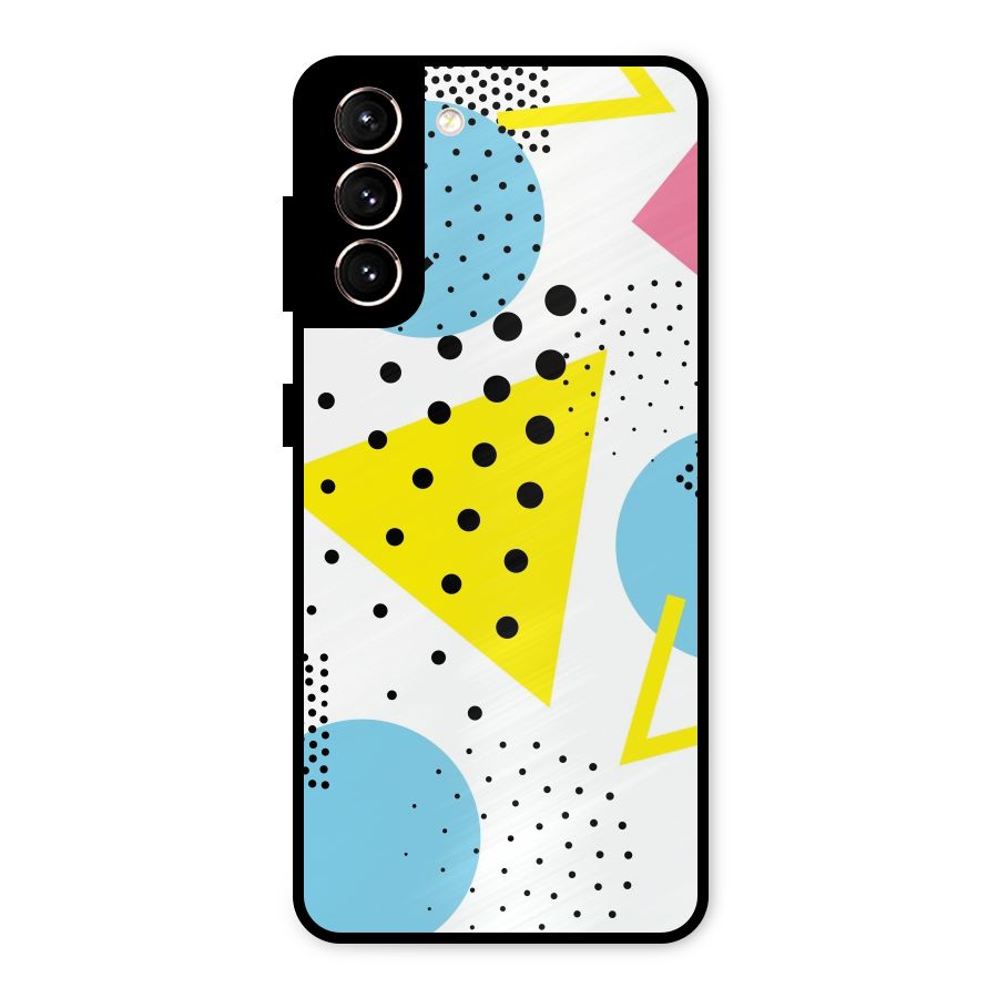 Abstract Geometry Metal Back Case for Galaxy S21 5G