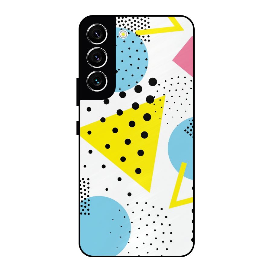Abstract Geometry Metal Back Case for Galaxy S22 5G