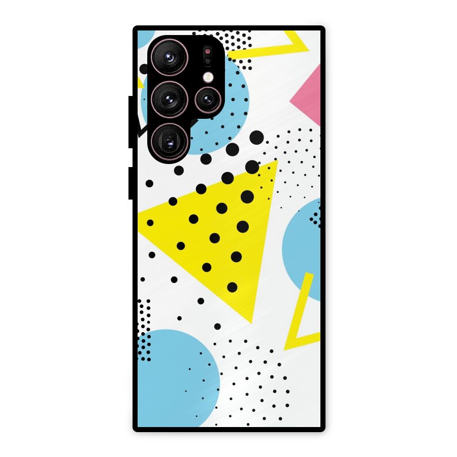 Abstract Geometry Metal Back Case for Galaxy S22 Ultra 5G