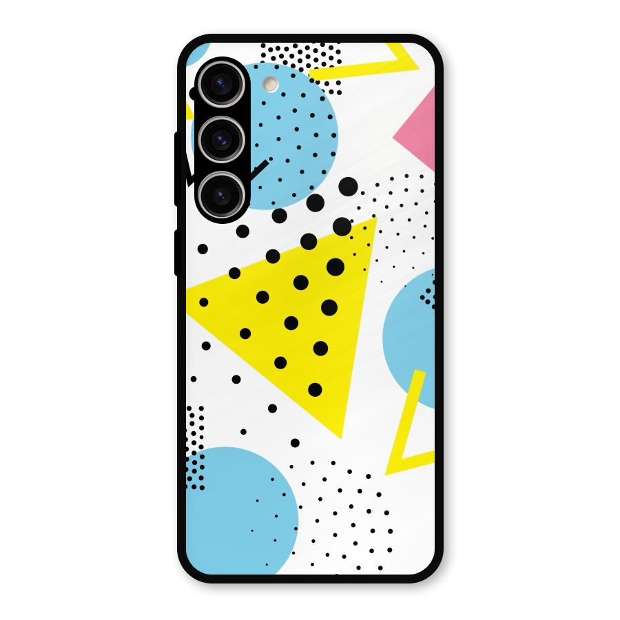 Abstract Geometry Metal Back Case for Galaxy S23 Plus