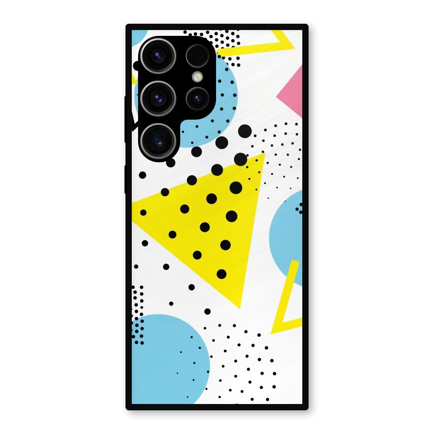 Abstract Geometry Metal Back Case for Galaxy S23 Ultra