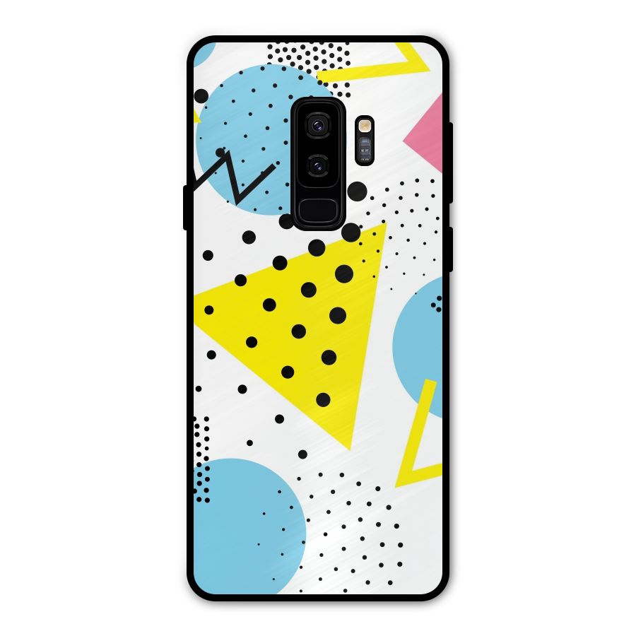 Abstract Geometry Metal Back Case for Galaxy S9 Plus