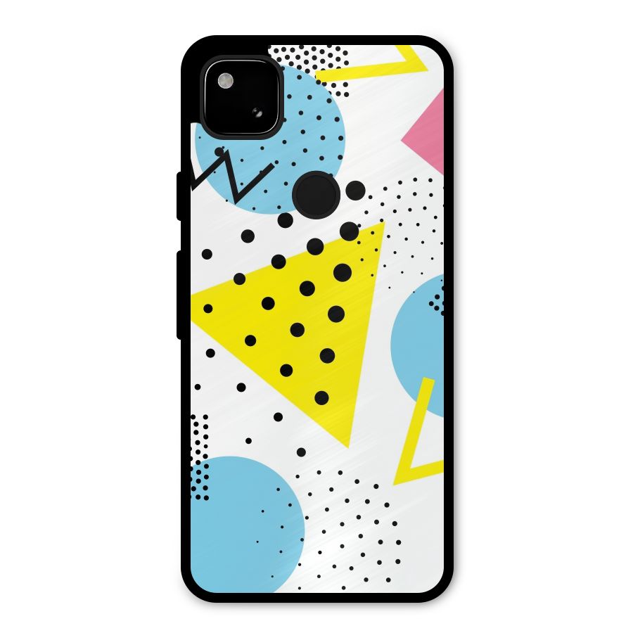 Abstract Geometry Metal Back Case for Google Pixel 4a