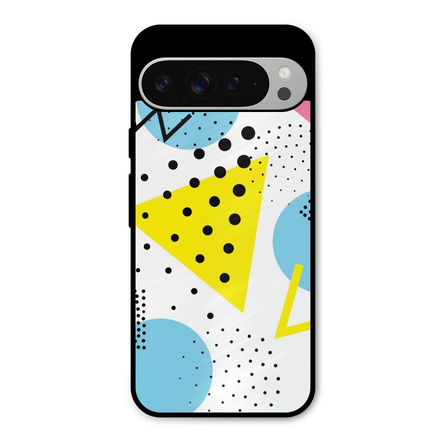 Abstract Geometry Metal Back Case for Google Pixel 9 Pro XL