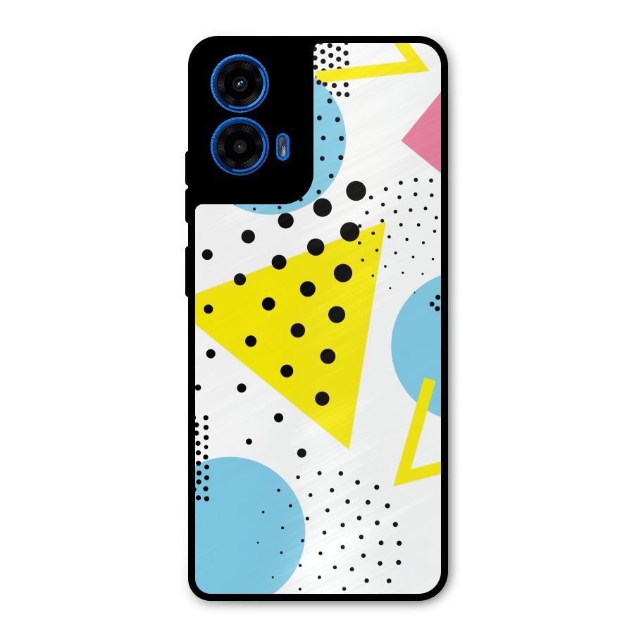 Abstract Geometry Metal Back Case for Moto G45
