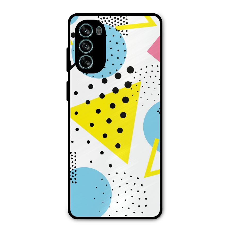 Abstract Geometry Metal Back Case for Moto G62